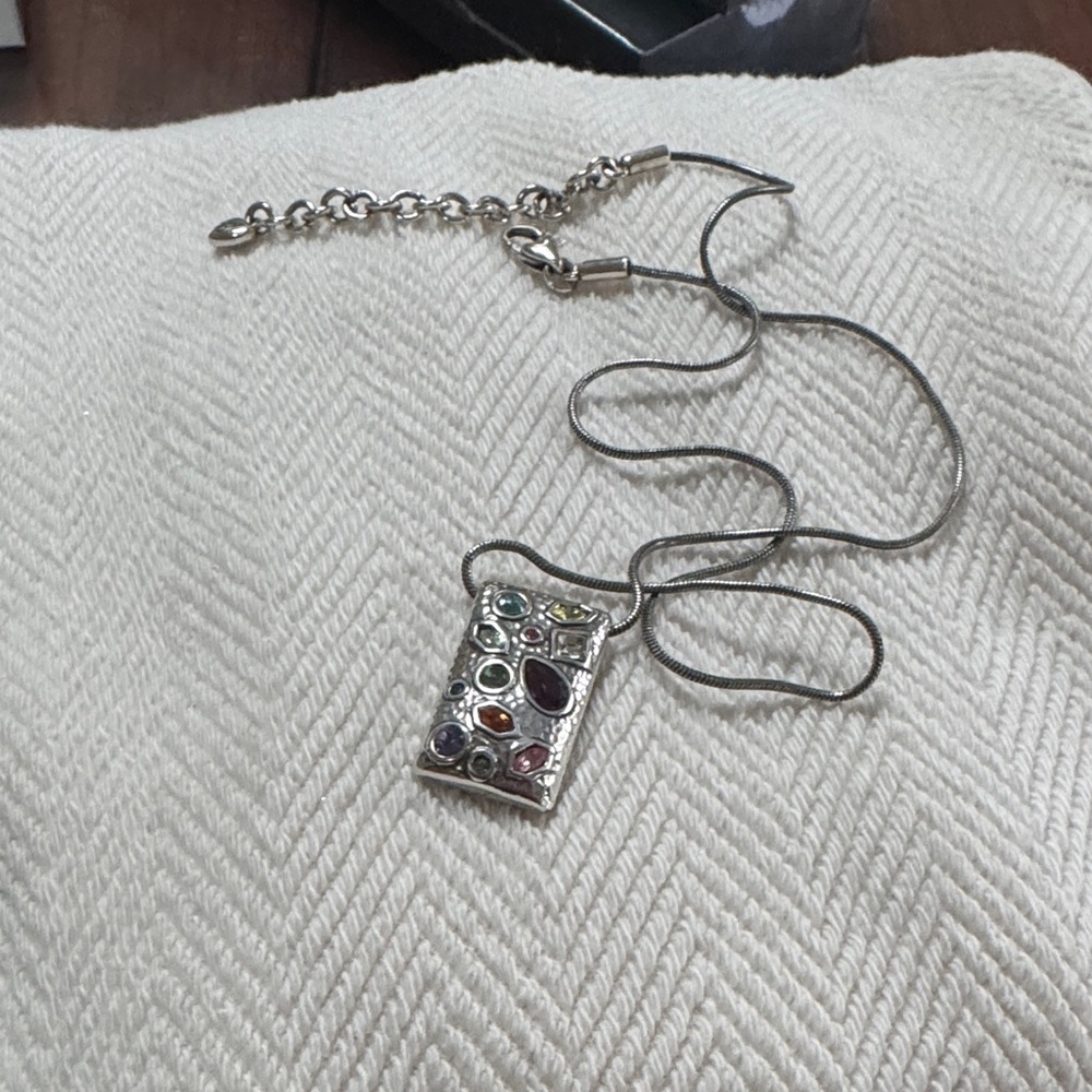 Brighton Silver Jeweled Necklace